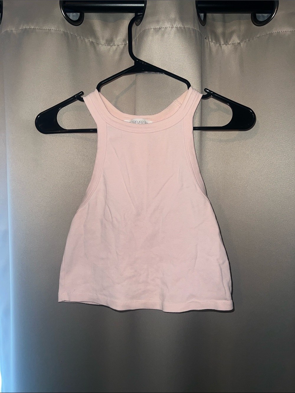 Soft Pink Women's Halter crop Tank Top